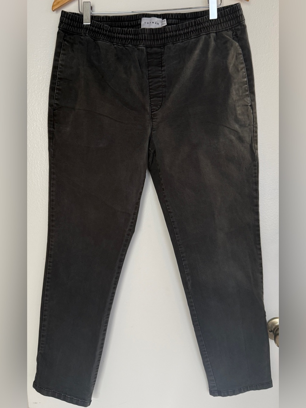 Topman Black Pull-On Jeggings